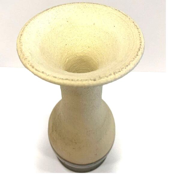 Vintage Wine Goblet Candle Holder Studio Art Pottery Stoneware Brown Glaze Cream - Picture 4 of 4